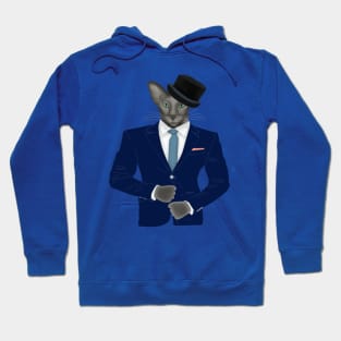 Handsome man Gentleman cat Hoodie